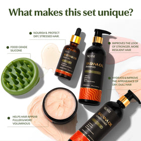 Nuani hair oil applied to ends offering lightweight shine and frizz control