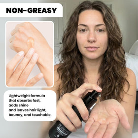 Hand holding Nubi Marula serum bottle for clear size and travel-friendly scale