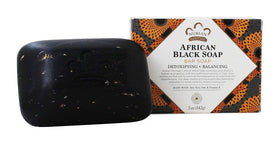 Nubian Heritage soap texture close-up highlighting natural exfoliating grains