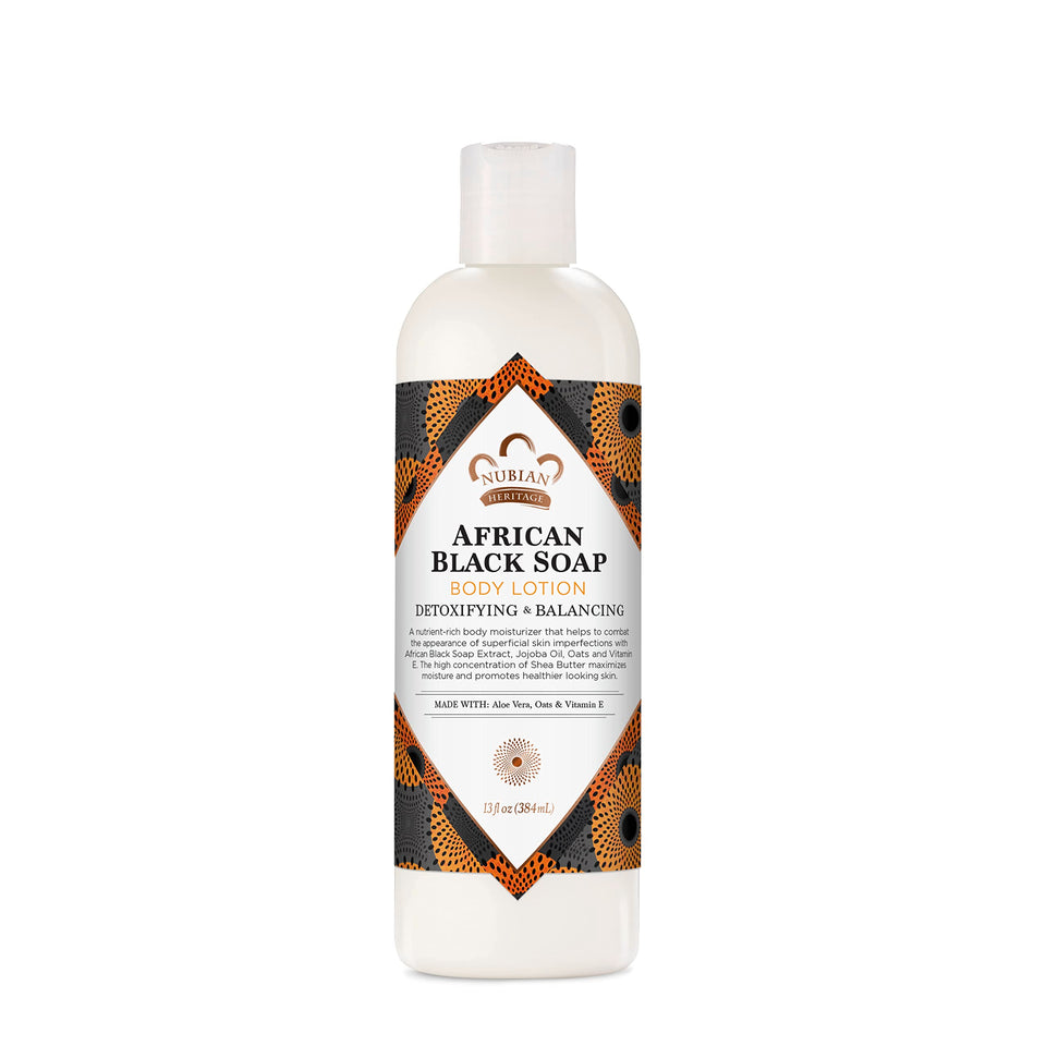 Nubian Heritage front bottle view showing package and size benefit