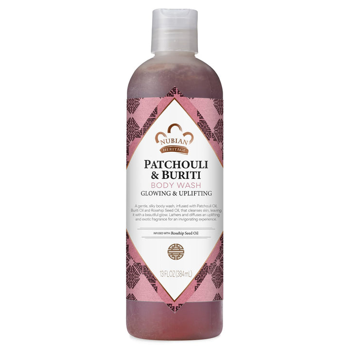 Nubian Heritage front packaging showing bottle and label, highlighting nourishing blend