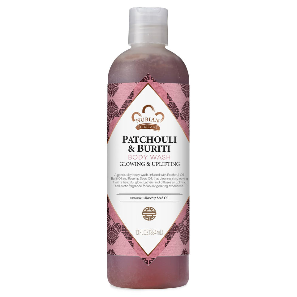 Nubian Heritage front packaging showing bottle and label, highlighting nourishing blend