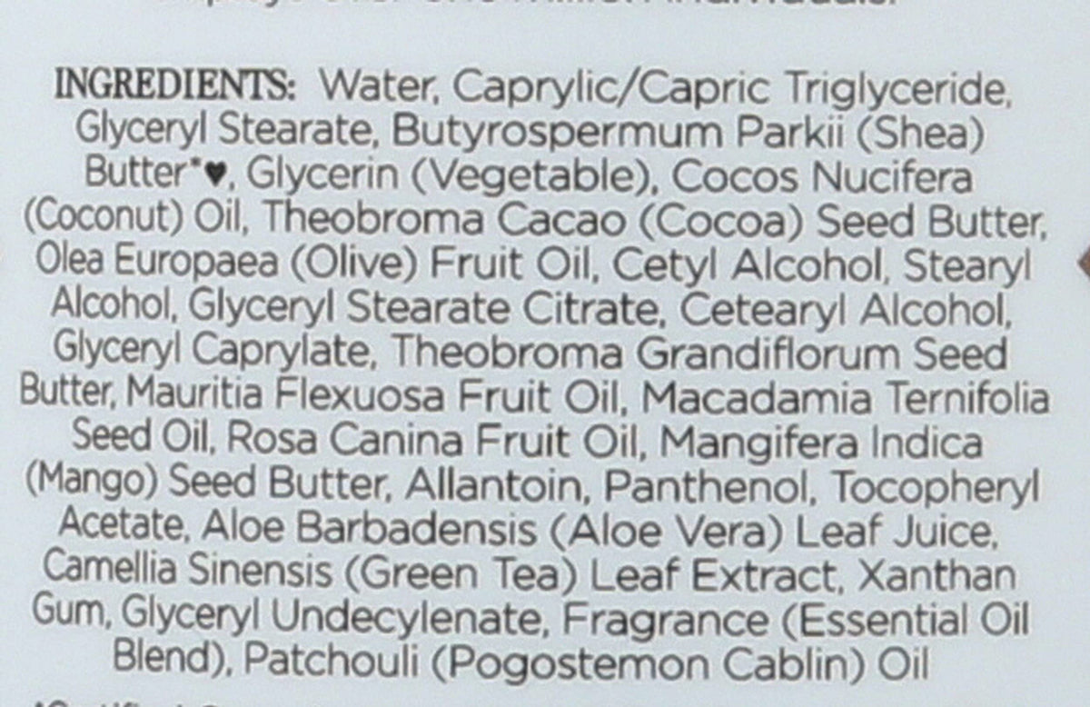 Nubian Heritage ingredients display with shea butter buriti and rose hips for nourishment