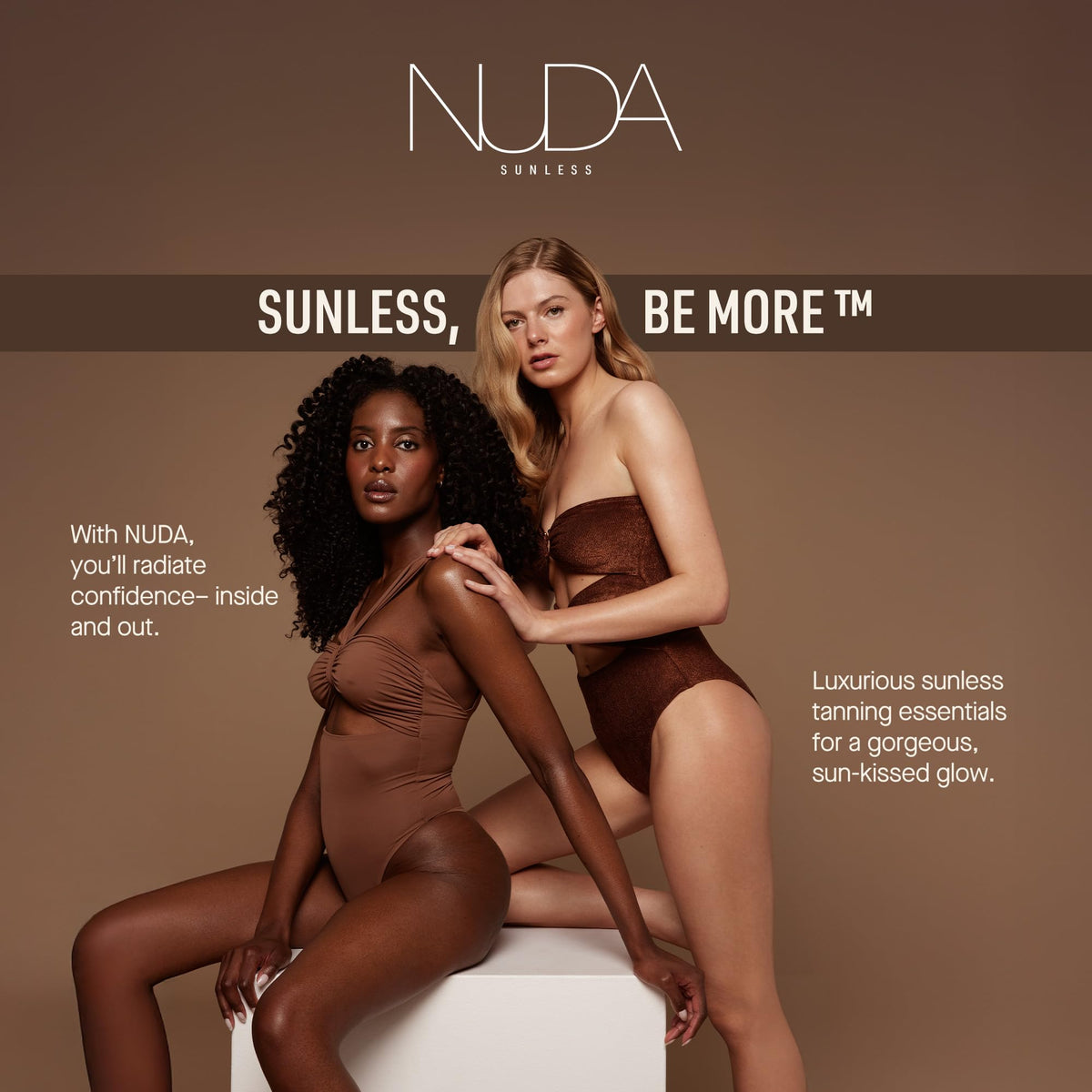 Nuda CloudMist placed on bathroom counter with towel showcasing travel-ready routine benefit