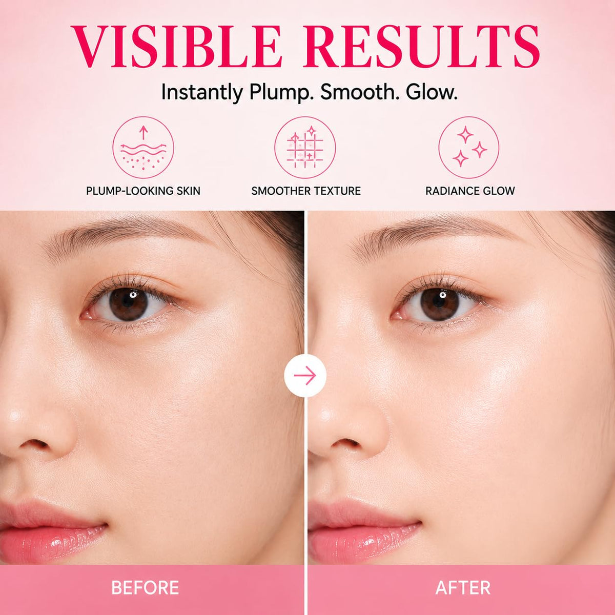 NUDENTA balm applied under eye for instant plumping and reduced dryness