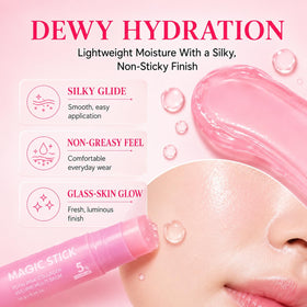 NUDENTA balm stick tip close‑up showing product shape for precise application