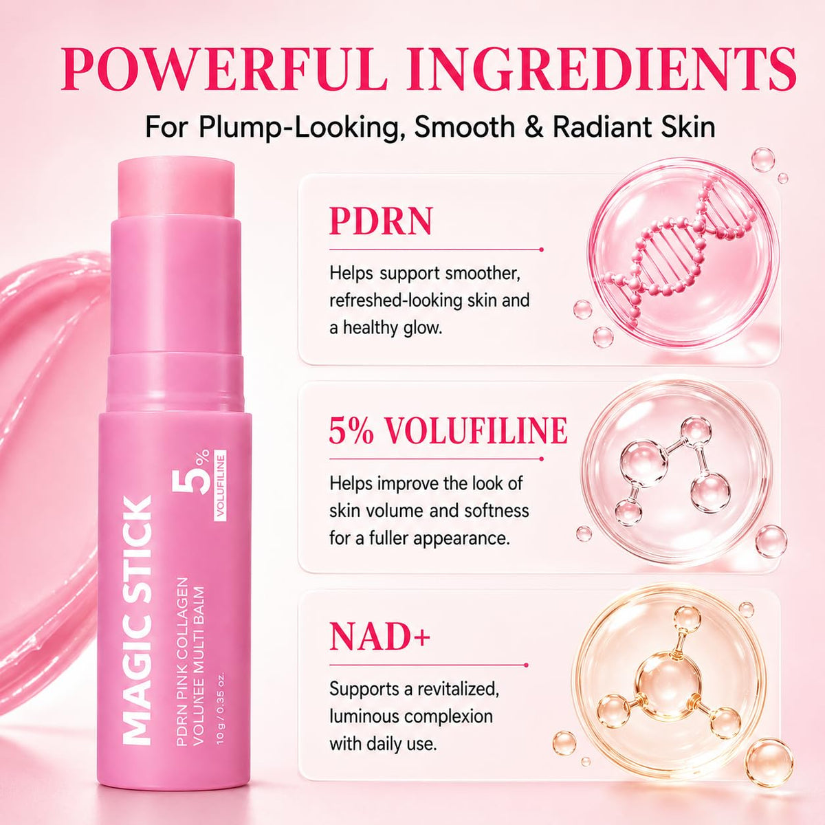 NUDENTA balm texture closeup demonstrating smooth, melt‑in finish for hydration