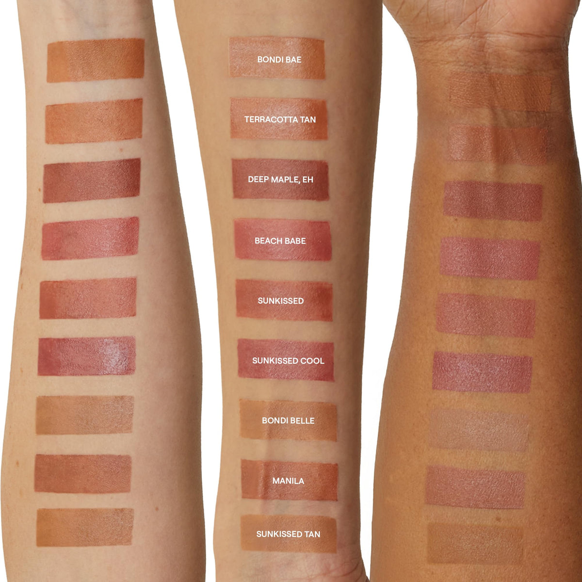 Nudestix on model cheeks illustrating natural contour and warm radiance