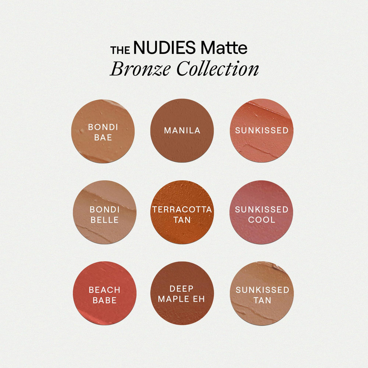 Nudestix on model lips showing muted bronze tint for coordinated look