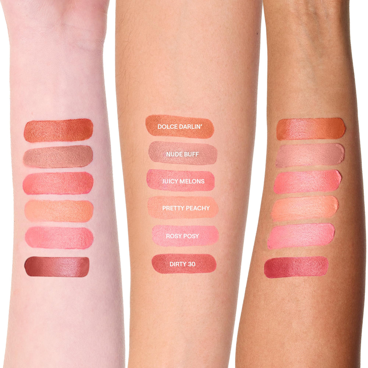 Nudestix Nudies Matte Lux lips detail shot for a muted matte lip effect
