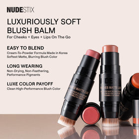 Nudestix Nudies Matte Lux swatch on arm demonstrating natural nude payoff