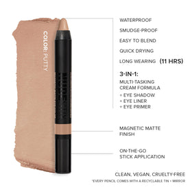 Nudestix sharpened pencil tip ready for precise lining benefit