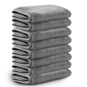 NUGILLA front packaging showing eight cool grey reusable cloths and benefits