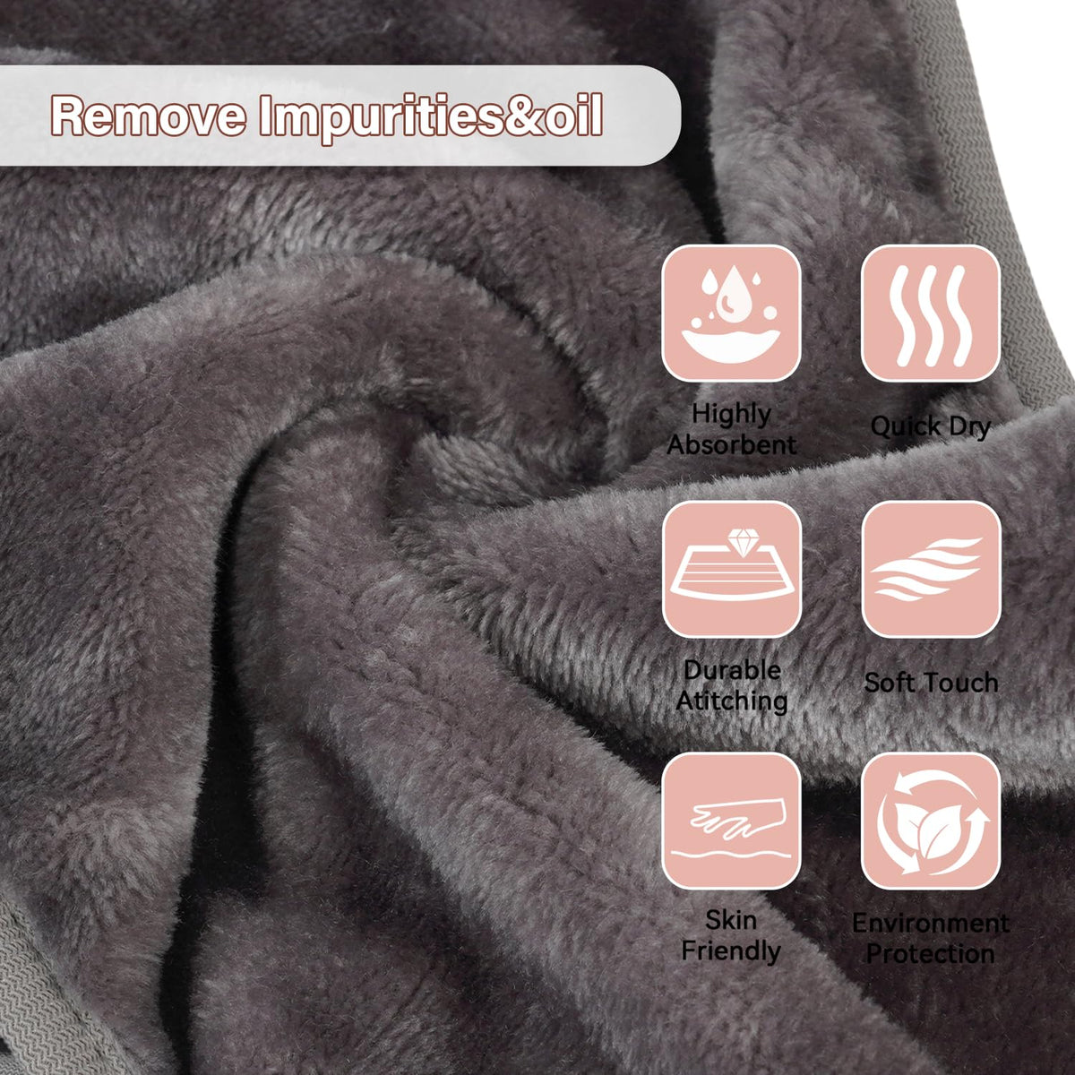 NUGILLA hanging loop and stitched edge for easy drying and durable use