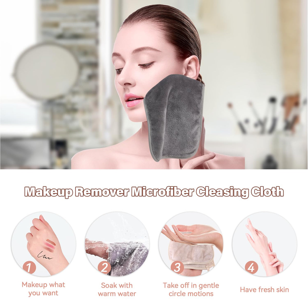 NUGILLA towel with removed makeup illustrating effective lifting and clean finish
