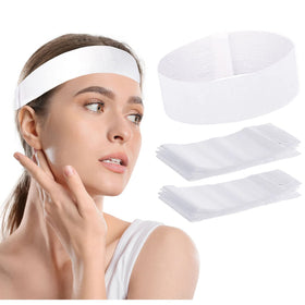 Nujzuir front packaging showing 100 disposable headbands for easy supply