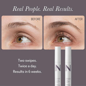 NULASTIN thin lash-line application on upper lid, supports longer-looking lashes