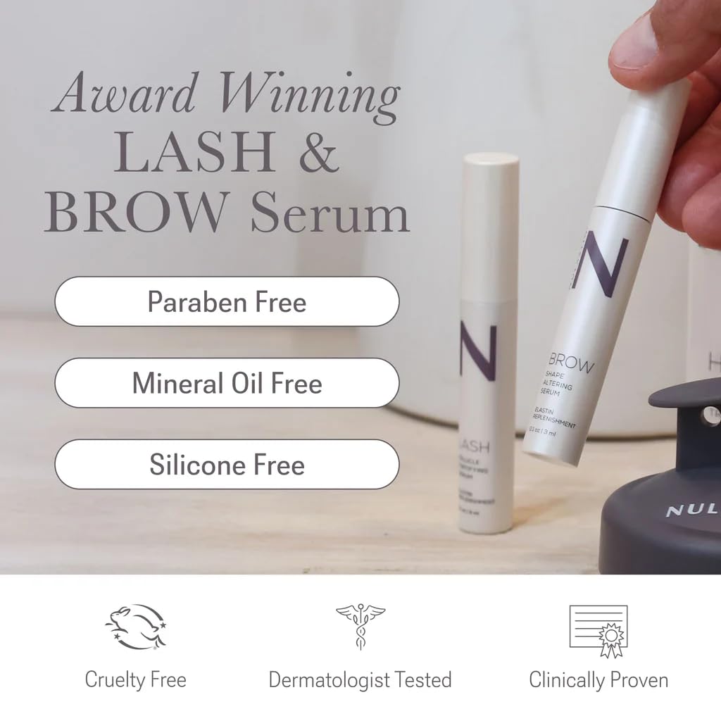 NULASTIN close-up of tube tip and serum texture, highlights precise application