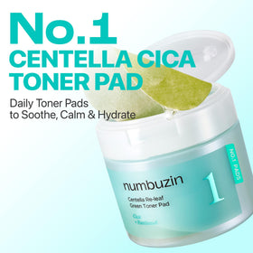 numbuzin double-sided pad close-up showing texture and dual benefits