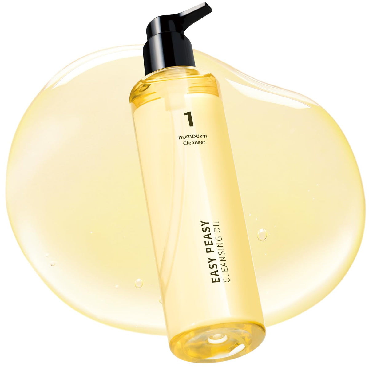 numbuzin front bottle showing label and clear lightweight formula benefit