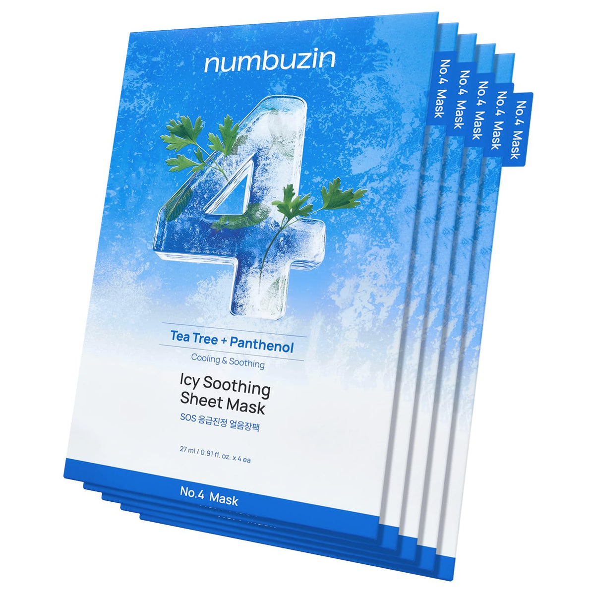 numbuzin front packaging showing five cool-soothing masks
