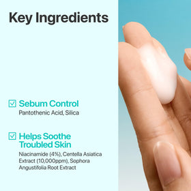 numbuzin ingredient label highlighting pantothenic acid and niacinamide benefits