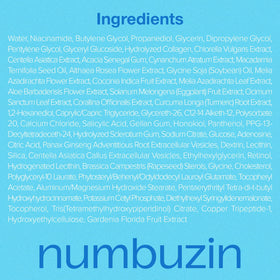 numbuzin ingredients flatlay with niacinamide and peptides indicating targeted benefits