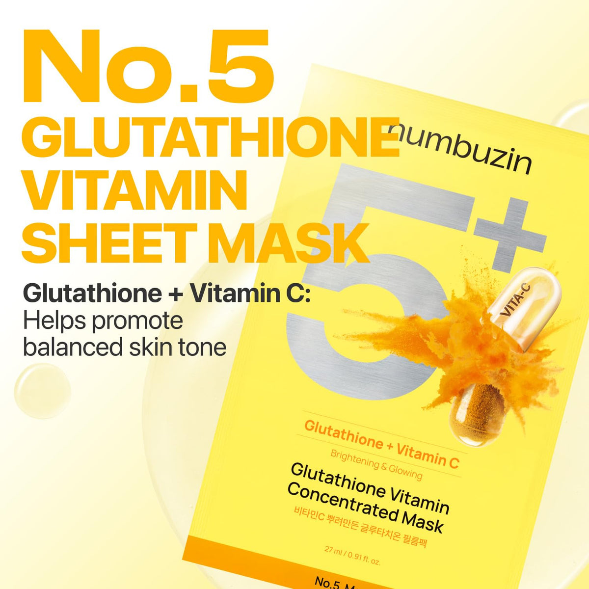 numbuzin close-up of mask texture highlighting hydrating sheet