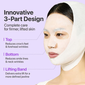 numbuzin mask on model jawline view illustrating lifted profile