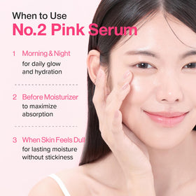 numbuzin No.2 bottle beside rose emphasizing rose PDRN and soothing hydration