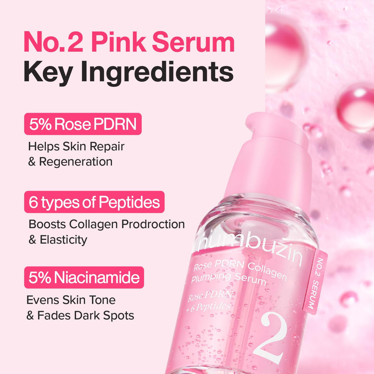 numbuzin No.2 serum on hand demonstrating lightweight feel and quick absorption