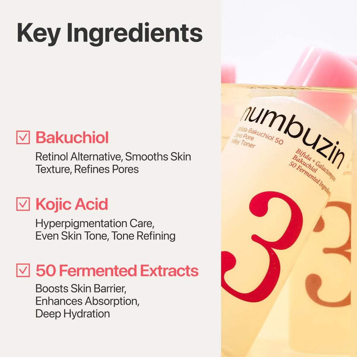 numbuzin pump dispenser close-up showing easy controlled application benefit