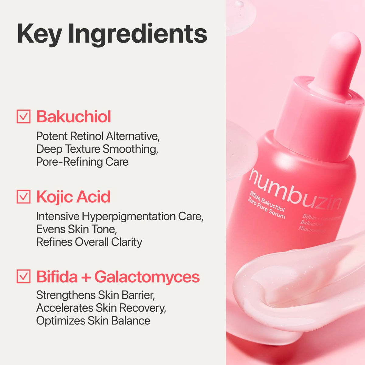 numbuzin size comparison of 1.01 fl oz bottle to indicate travel-friendly portability