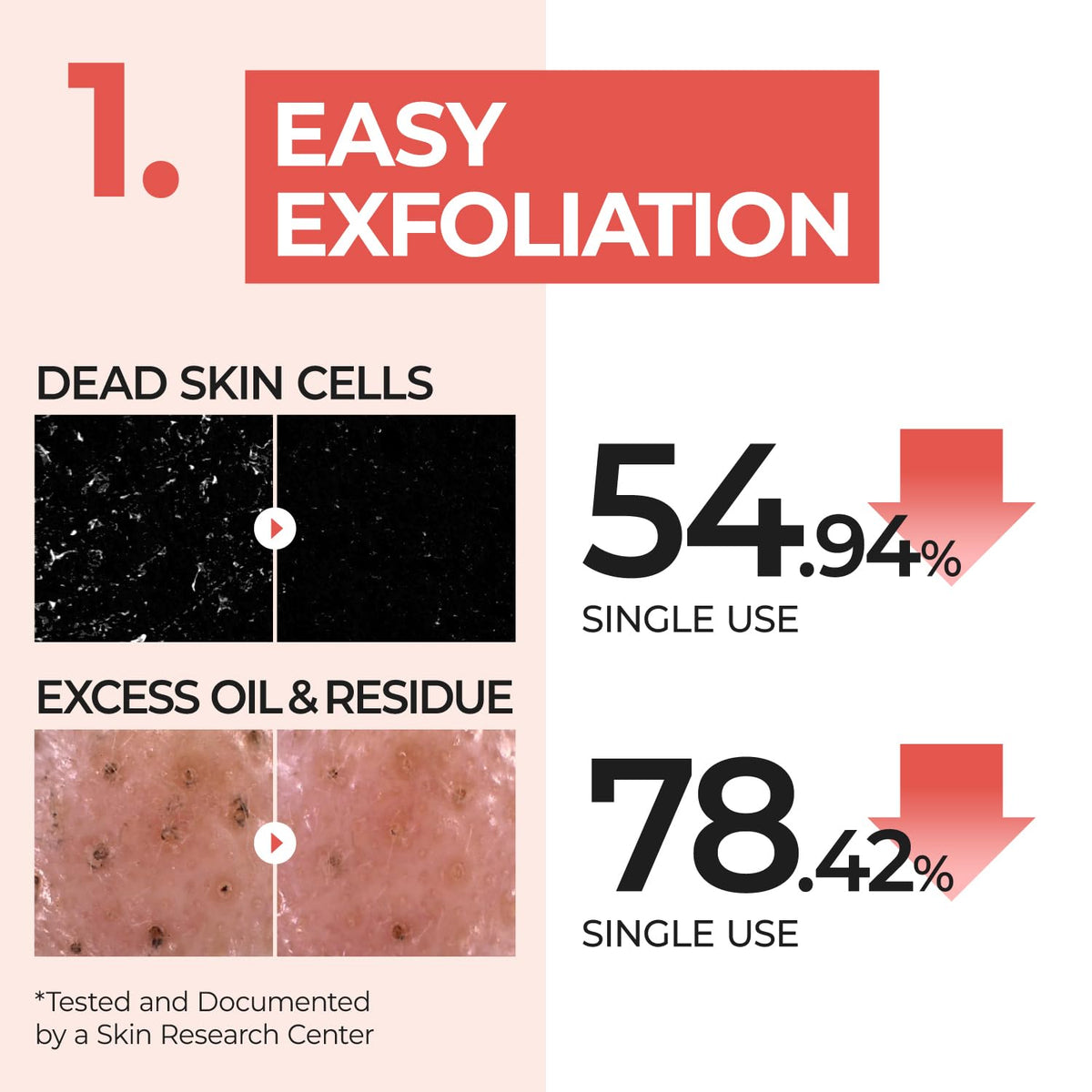 numbuzin pad wiping cheek illustrating pore-refining and makeup-prep benefit