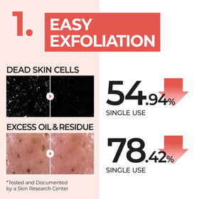 numbuzin pad wiping cheek illustrating pore-refining and makeup-prep benefit