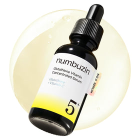 numbuzin No.5 front bottle showing sleek design and quick-absorbing benefit