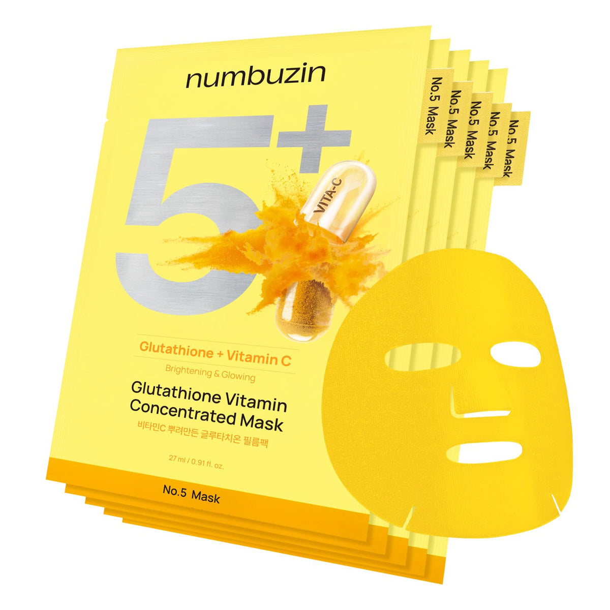 numbuzin front packaging showing product benefits and clean design