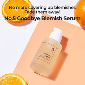 numbuzin No.5 gel texture swipe on skin showing lightweight absorbent finish