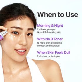 numbuzin applying serum to arm demonstrating body use and tightening