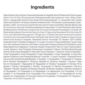 numbuzin No.9 ceramide and peptide ingredient visual emphasizing firmness support