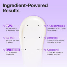 numbuzin No.9 ingredient label close-up listing peptides, niacinamide and ceramides