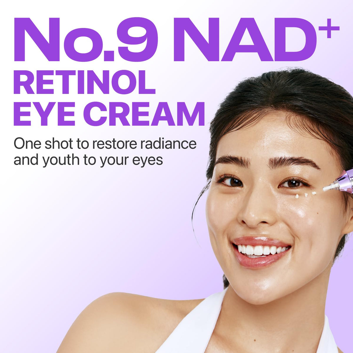 numbuzin No.9 cream texture close-up showing fast-absorbing, non-greasy finish