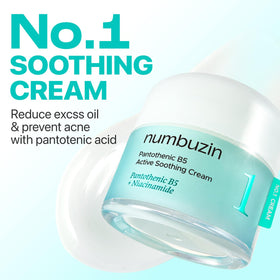numbuzin open jar close-up of smooth cream texture for lightweight soothing