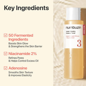 numbuzin pouring toner to show lightweight texture and quick absorption