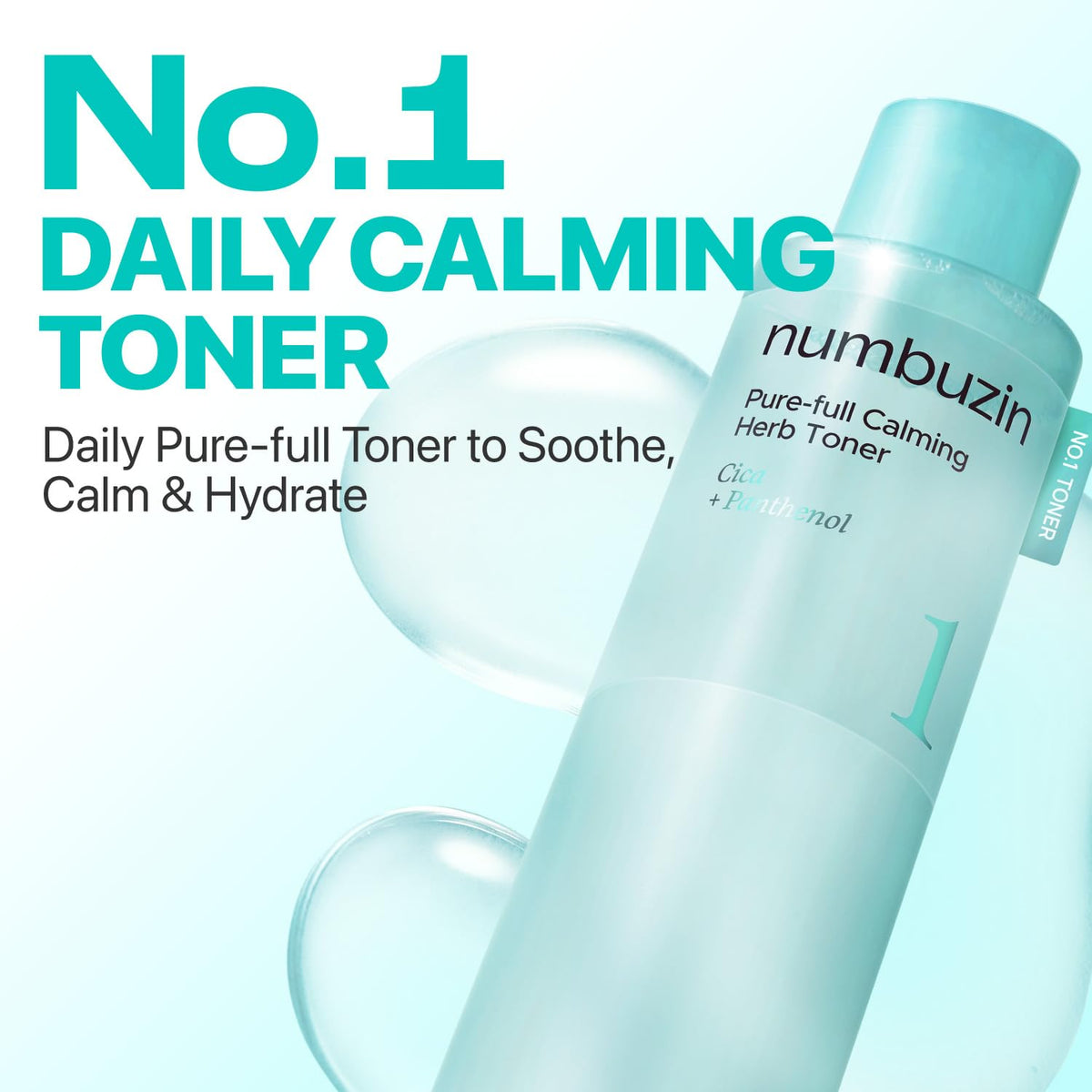 numbuzin pouring watery toner texture for lightweight hydration benefit