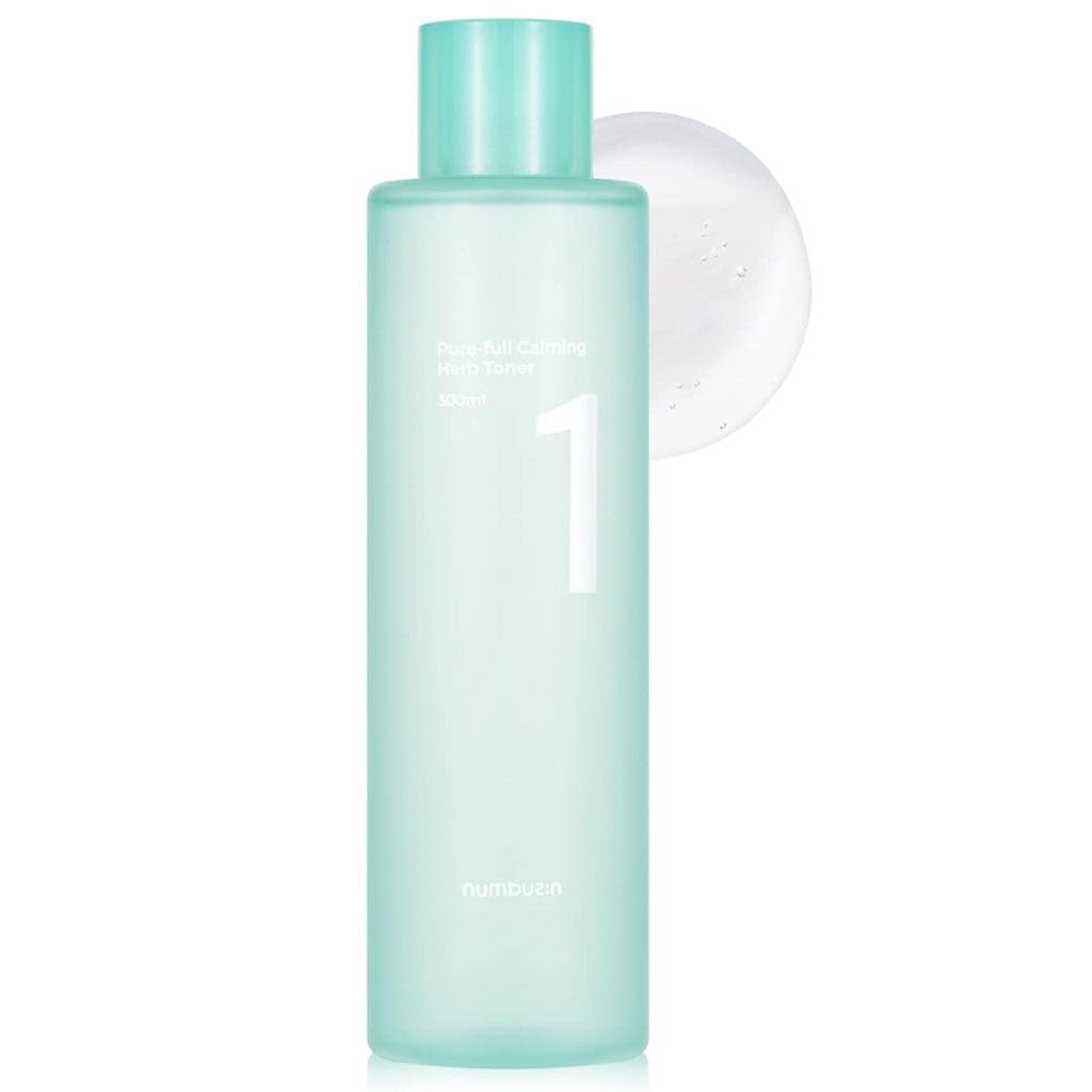 numbuzin bottle next to ruler showing 10.14 fl oz size clarity benefit
