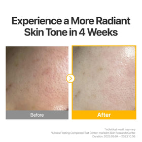 numbuzin vitamin C powder sprinkle near mask showing antioxidant boost
