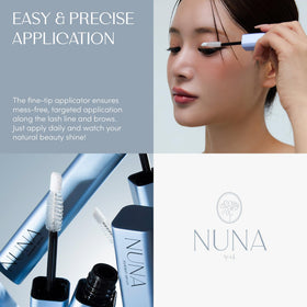 NUNA brows before and after view showing improved fullness appearance