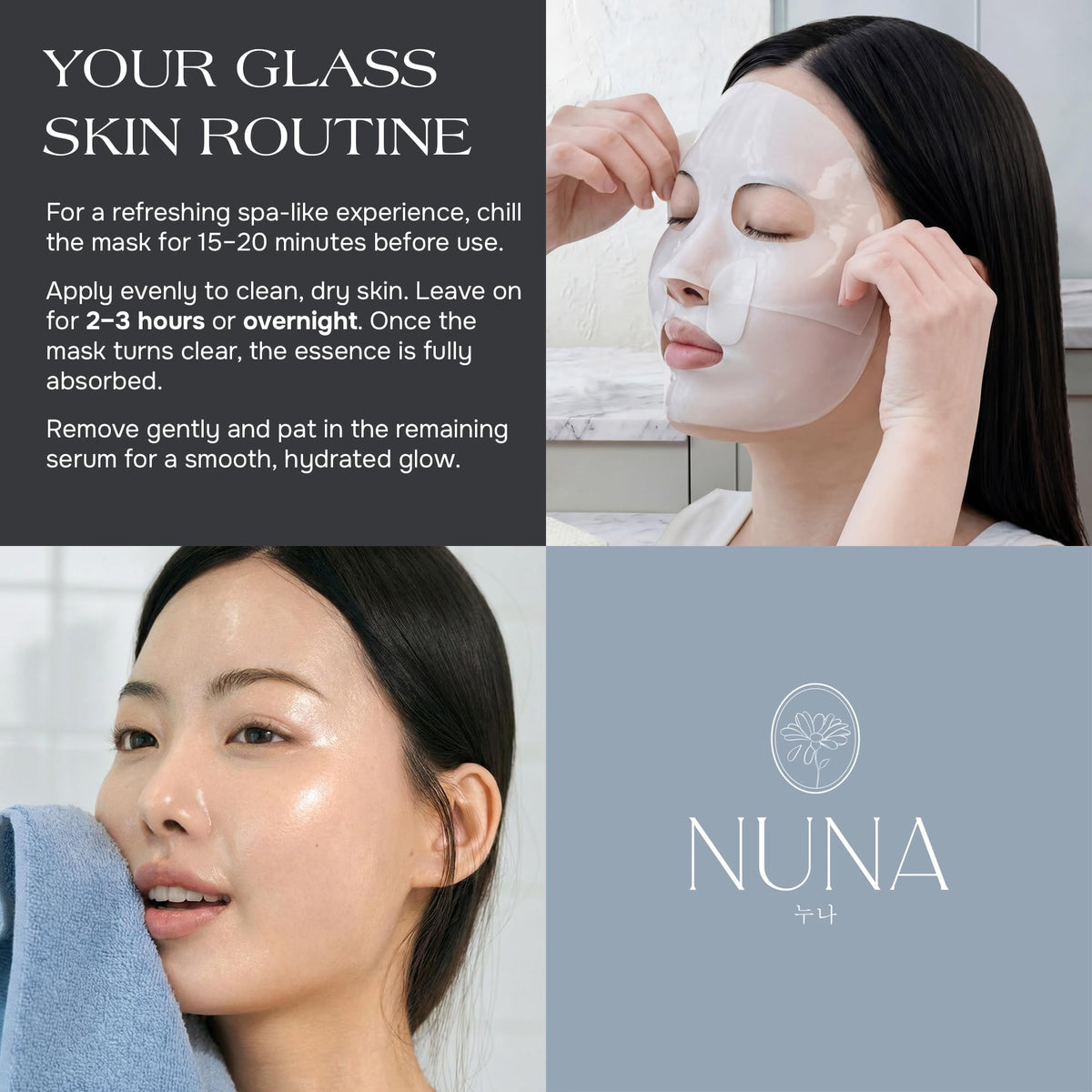 NUNA chilled mask in fridge illustrating intensified cooling effect benefit