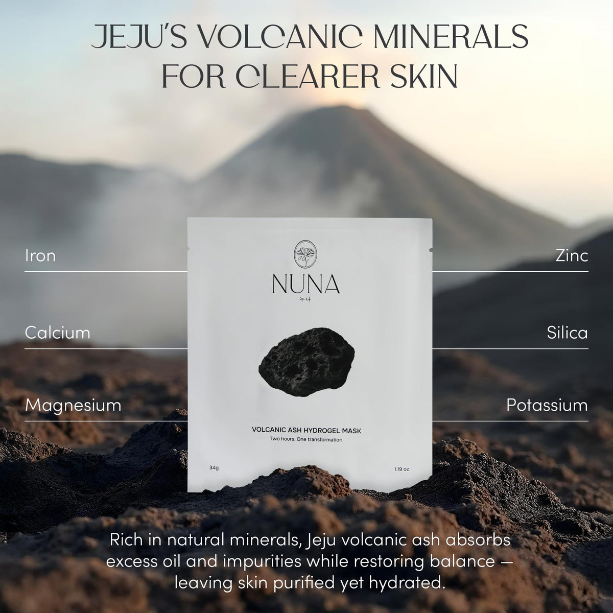 NUNA mask applied on face demonstrating snug fit and deep hydration